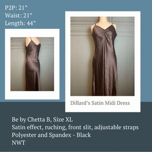 Satin Black Maxi Slip Dress